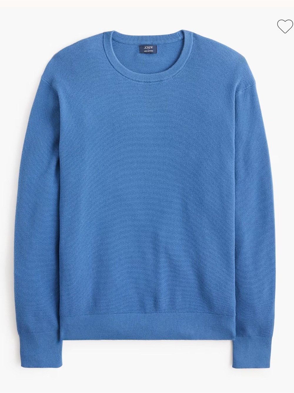 Cotton moss-stitch crewneck sweater